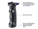 Рукоятка Leapers UTG Combat D Grip with Quick Release Deployable Bipod MNT-DG01Q