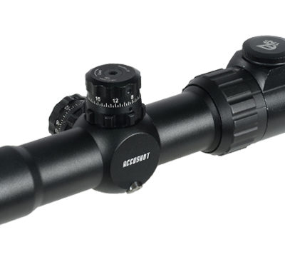 Оптический прицел Leapers 30mm 1-4.5X28 Circle Dot CQB, Glass IE Reticle с кольцами SCP3-145IECDQ