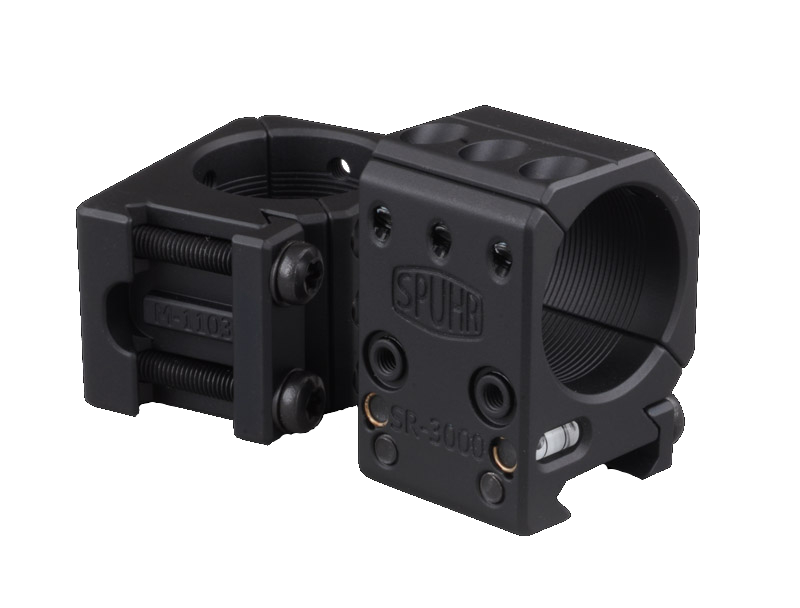 Тактические кольца SPUHR D30mm для установки на Picatinny, H25,4мм, без наклона (SR-3000) 1 Тактические кольца SPUHR D30mm для установки на Picatinny, H25,4мм, без наклона (SR-3000)
