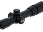 Оптический прицел Leapers 1-4X24 30mm Long Eye Relief CQB Scope с сеткой Glass Mil-dot RGB и кольцами QD (SCP3-1424MDQ)